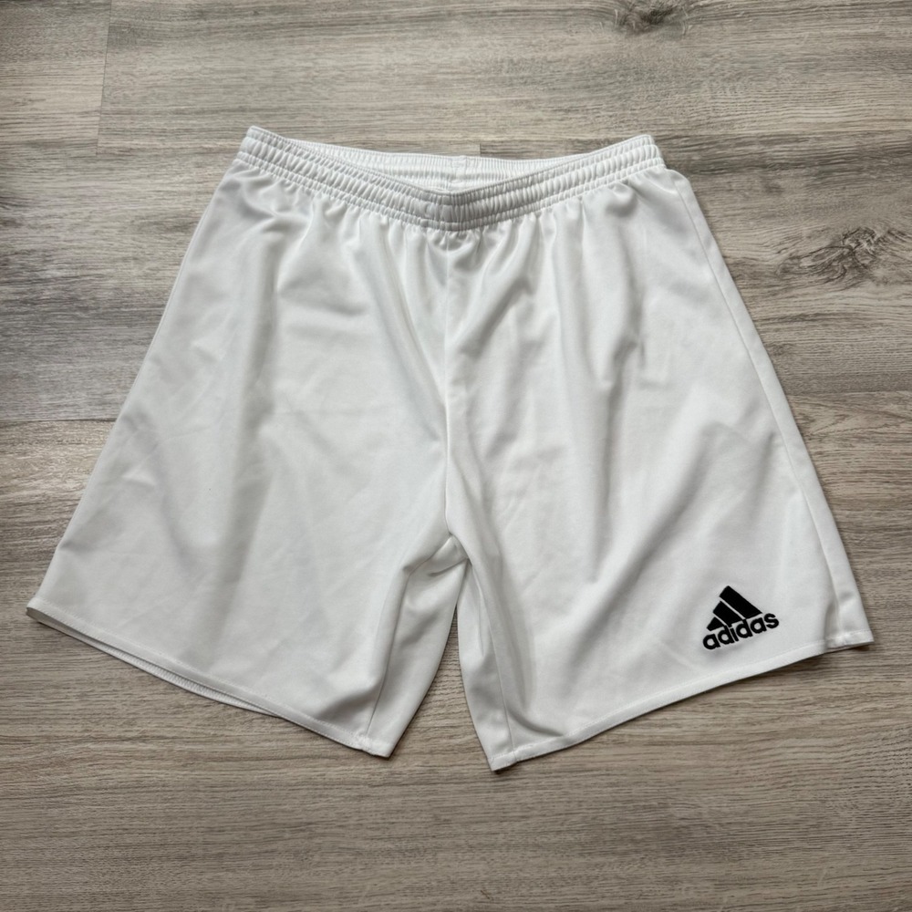 Adidas Kids White Climalite Soccer Athletic Shorts Youth XL OG12